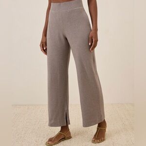 Women's Deep Taupe Heather Airplane Wide Leg Pant